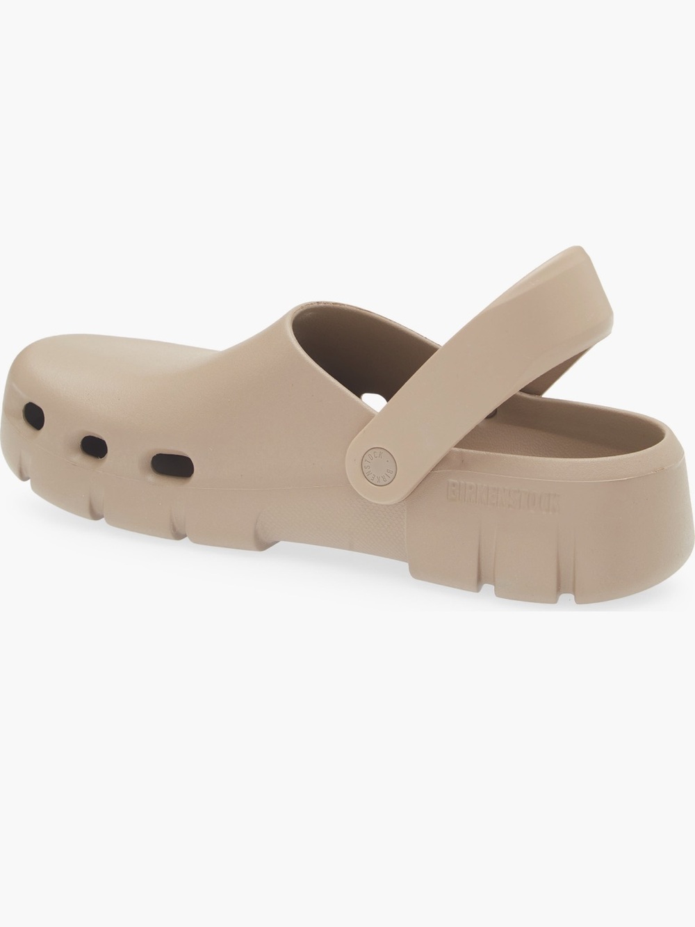 New Birkenstock Unisex Beige Slip-On Clog with Heel Strap 12-12.5/45